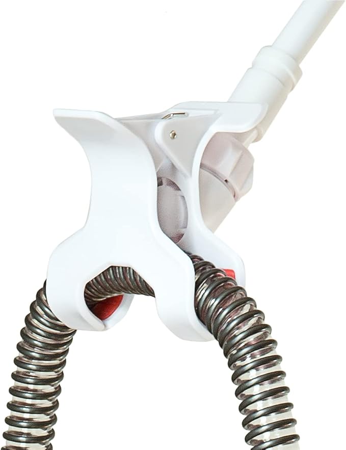 CPAPology Raptor CPAP Tubing Support Claw | Two Attachment Options | Adjustable Non-Slip Foot Clamp or Mattress Plate for Under Mattress